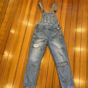 Lucky Brand overalls, distressed